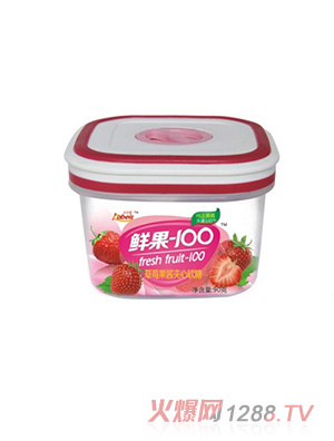 90克卡貝思鮮果100草莓味果醬夾心軟糖