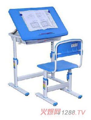 伯課yingye學習桌粉藍色