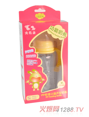 史代爾PP標準口葫蘆型奶瓶240ml黃