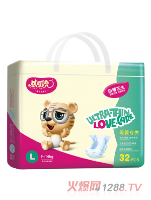 威威虎極薄芯生紙尿片L碼32片