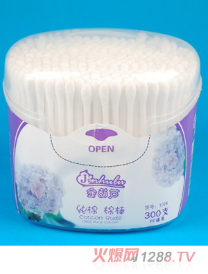 金葫蘆塑料棒棉簽300支PP開(kāi)口罐
