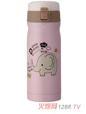 好樂嬰樂扣水杯淺粉色