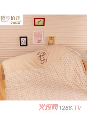配新疆棉被芯天然有機(jī)棉彩棉針織yingye被套youe園被子寶寶童被
