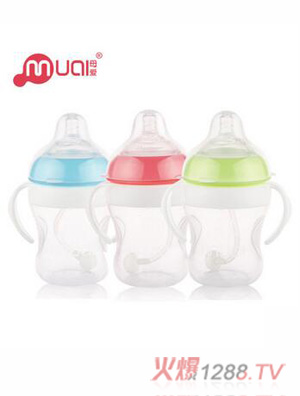 母愛大寬口全硅膠奶瓶240ml耐摔安全