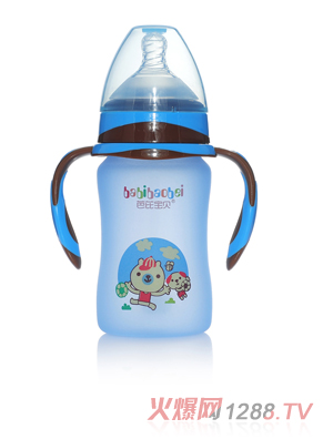 芭芘寶貝高硼硅包膠玻璃奶瓶
