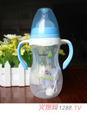 春蓓PP奶瓶300ML 藍(lán)色