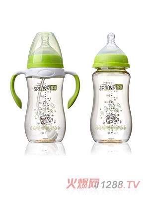 春蓓PPSU寬口徑y(tǒng)ingye奶瓶綠色