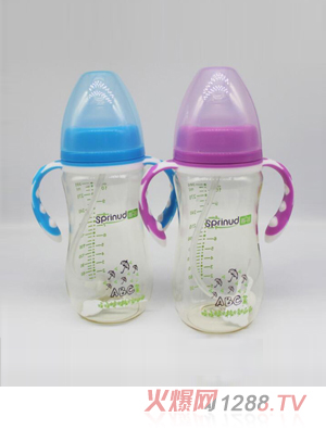春蓓寬口徑PPSU奶瓶藍(lán)色紫色