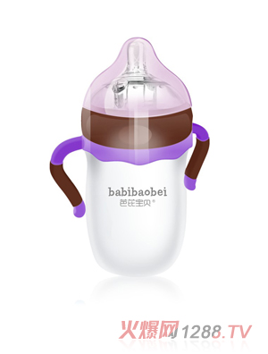 芭芘寶貝全硅膠奶瓶 紫色