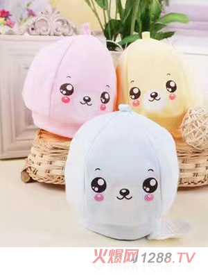 淘貝貓笑臉胎帽-三色