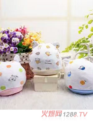 淘貝貓印花耳朵胎帽