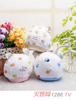 淘貝貓印花耳朵胎帽-三款