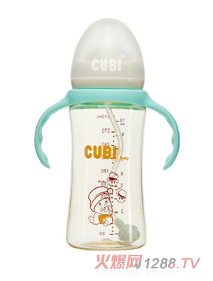 CUBI經(jīng)典系列PPSU純凈藍(lán)奶瓶310ML