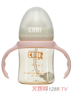 CUBI經(jīng)典系列PPSU純真粉奶瓶150ML