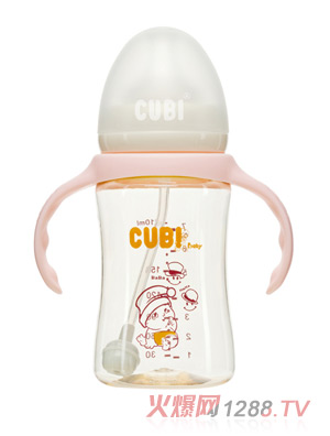 CUBI經(jīng)典系列PPSU純真粉奶瓶210ML