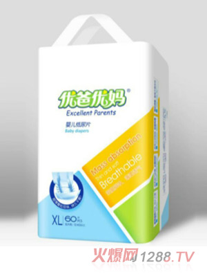 優(yōu)爸優(yōu)媽紙尿片XL60