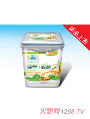 倍樂媽咪營(yíng)養(yǎng)米粉-菠菜核桃樂扣裝525克