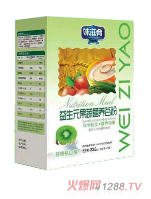 味滋肴益生元果蔬營養(yǎng)谷粉-獼猴桃山楂 盒裝