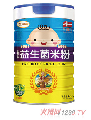 智慧熊鐵鋅鈣益生菌米粉 聽裝