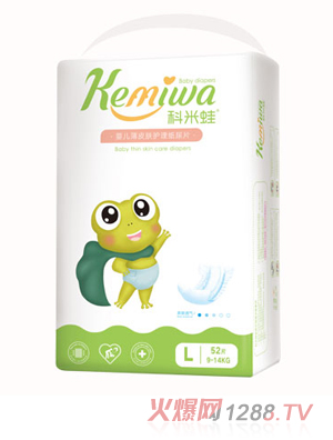 科米蛙yinge薄皮膚護理紙尿片L