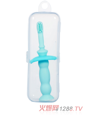 有貝硅膠牙刷 藍色（帶盒子）