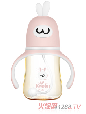 康喂兒趣萌兔PPSU 寬口奶瓶180ML 紅色