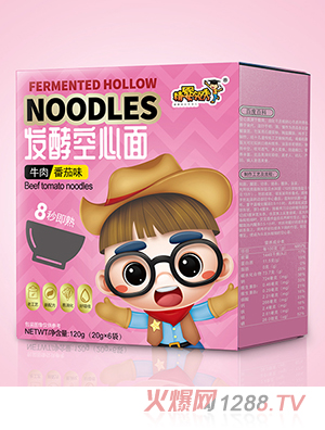 精嬰領(lǐng)秀發(fā)酵空心面 牛肉番茄味