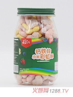 柯妮貝貝鈣鐵鋅小米彩虹酥-草莓味+藍(lán)莓味+香蕉味
