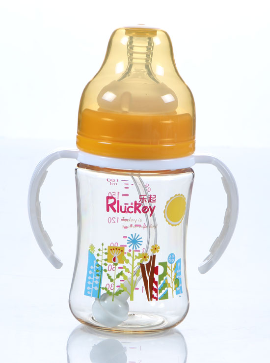 樂起180mlPPSU防滑奶瓶黃色