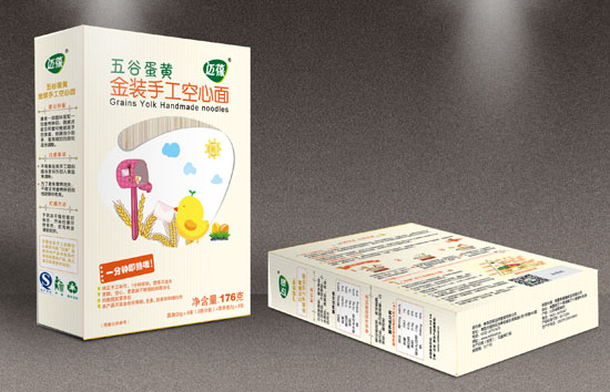 邁葆五谷蛋黃金裝手工空心面