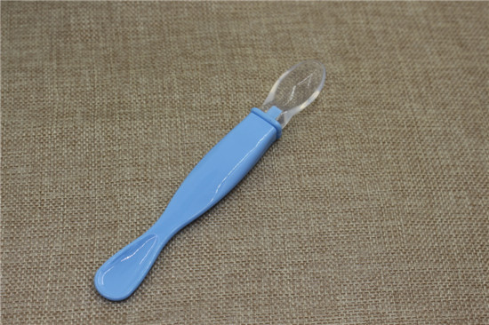 浩一貝貝硅膠勺藍色