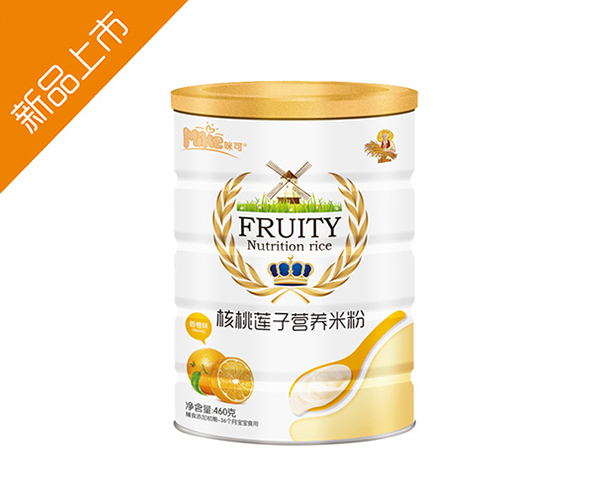 咪可核桃蓮子水果奶米粉-(聽-香橙味)