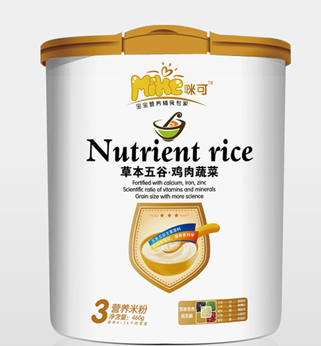 咪可草本五谷雞肉蔬菜營(yíng)養(yǎng)米粉3段桶裝
