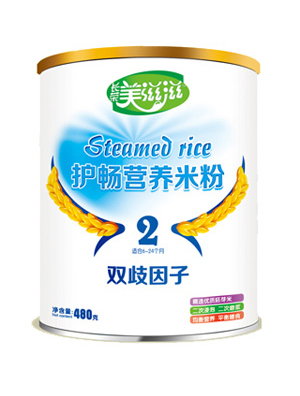 美滋滋雙歧因子護(hù)腸營養(yǎng)米粉2段