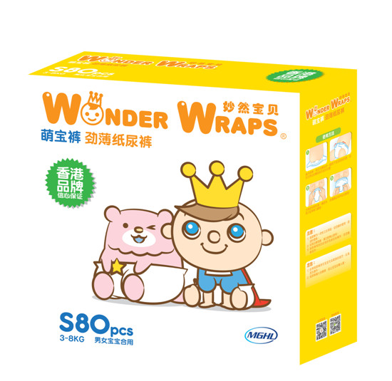 妙然寶貝勁薄紙尿褲S80(微商專供)